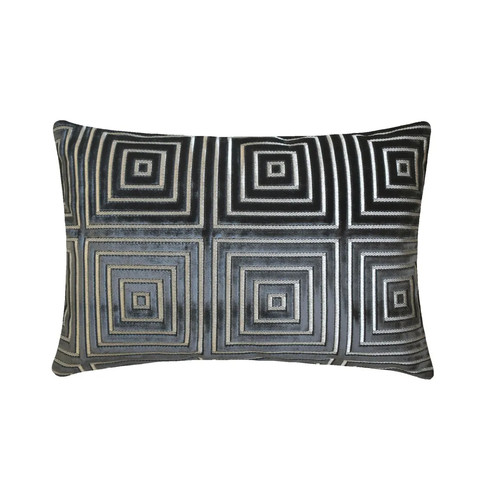 Charcoal gray velvet lumbar - charcoal,