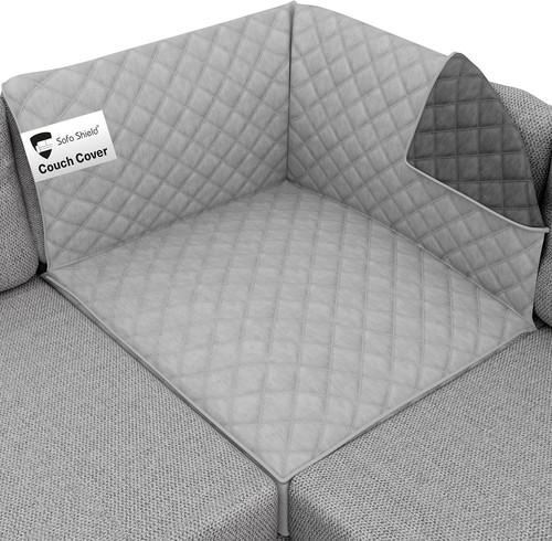 Quilted couch sectional cover - couch,