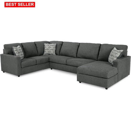 Shaped sectional sofa chaise - sofa,
