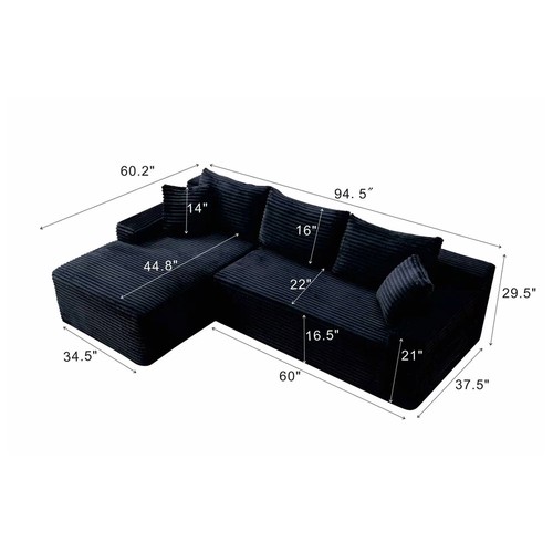 Sectional sofa couch - sectional, with