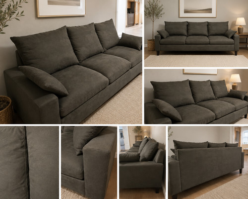 Elegant charcoal grey seater - elegant,