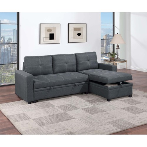 Charcoal polyfiber sectional - polyfiber,