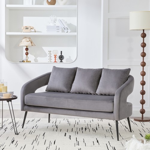 Velvet loveseat sofa - loveseat, 53.7"
